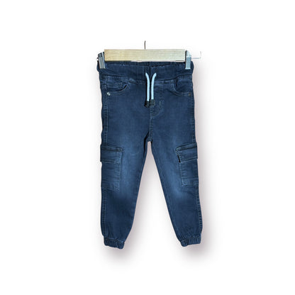 Boy Cargo Pant (00454)Clr-Dark Gry-Fabric Denim Jeans