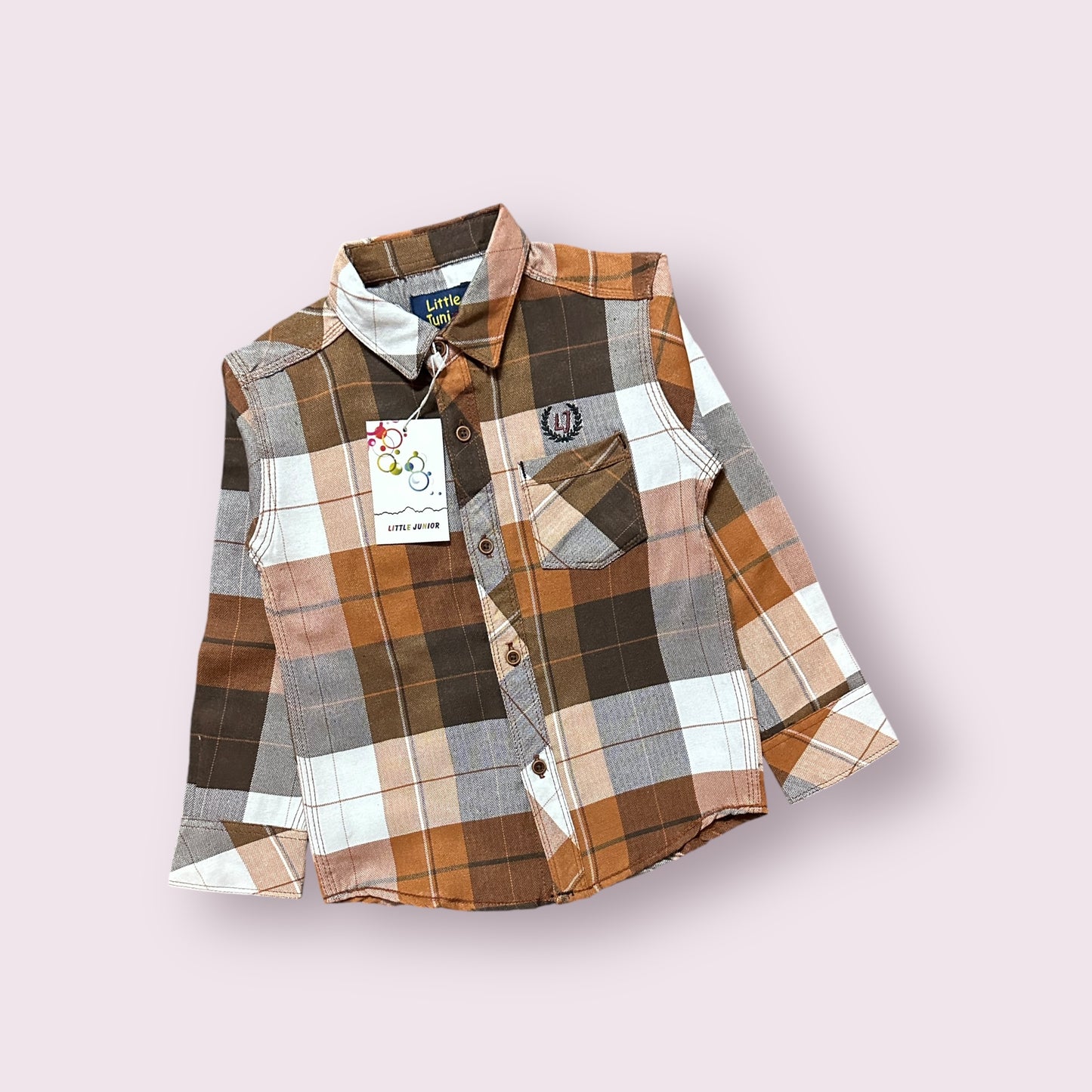 Boy Shirt (03504)Clr-Copper brown Check