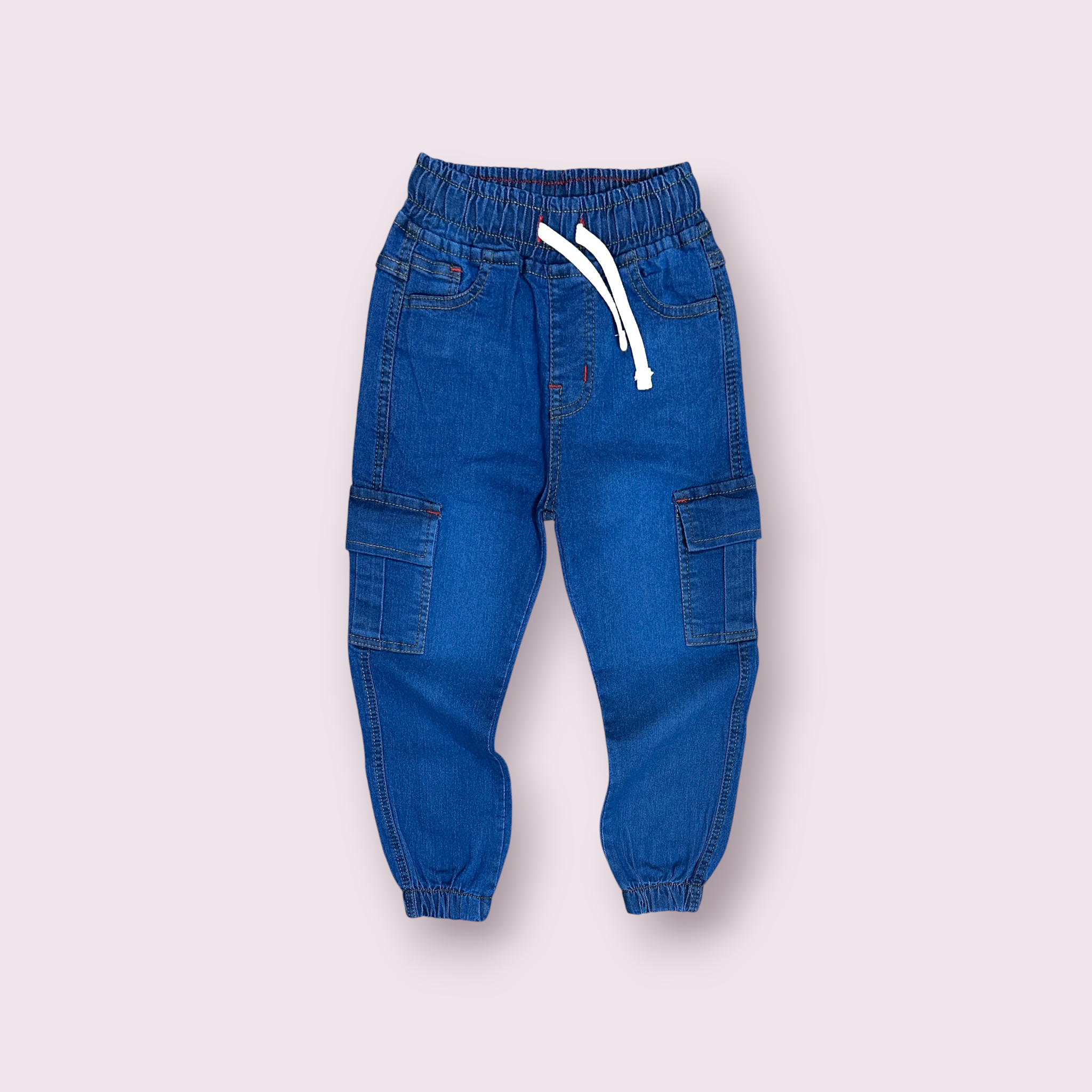 Boys cargo Pant(00117)Clr-Blue-Fabric Denim Jeans