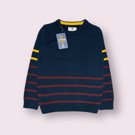 Boy Sweater (03375) Clr-Navy Blue And Maroon