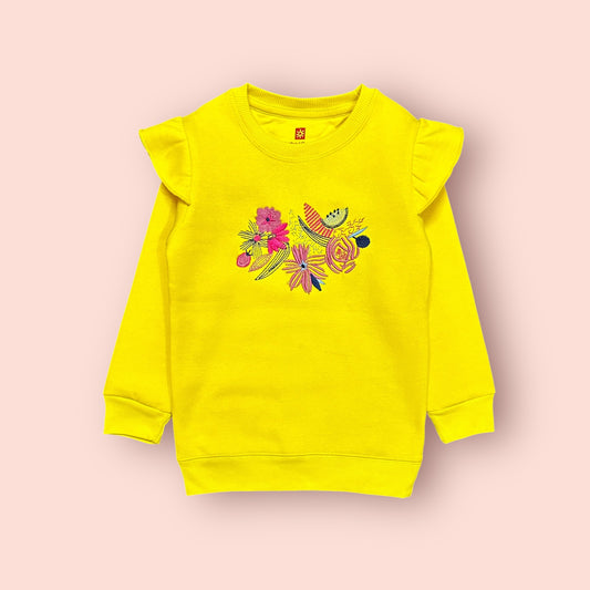 Girls Sweat Shirt (03715) Clr-Yellow