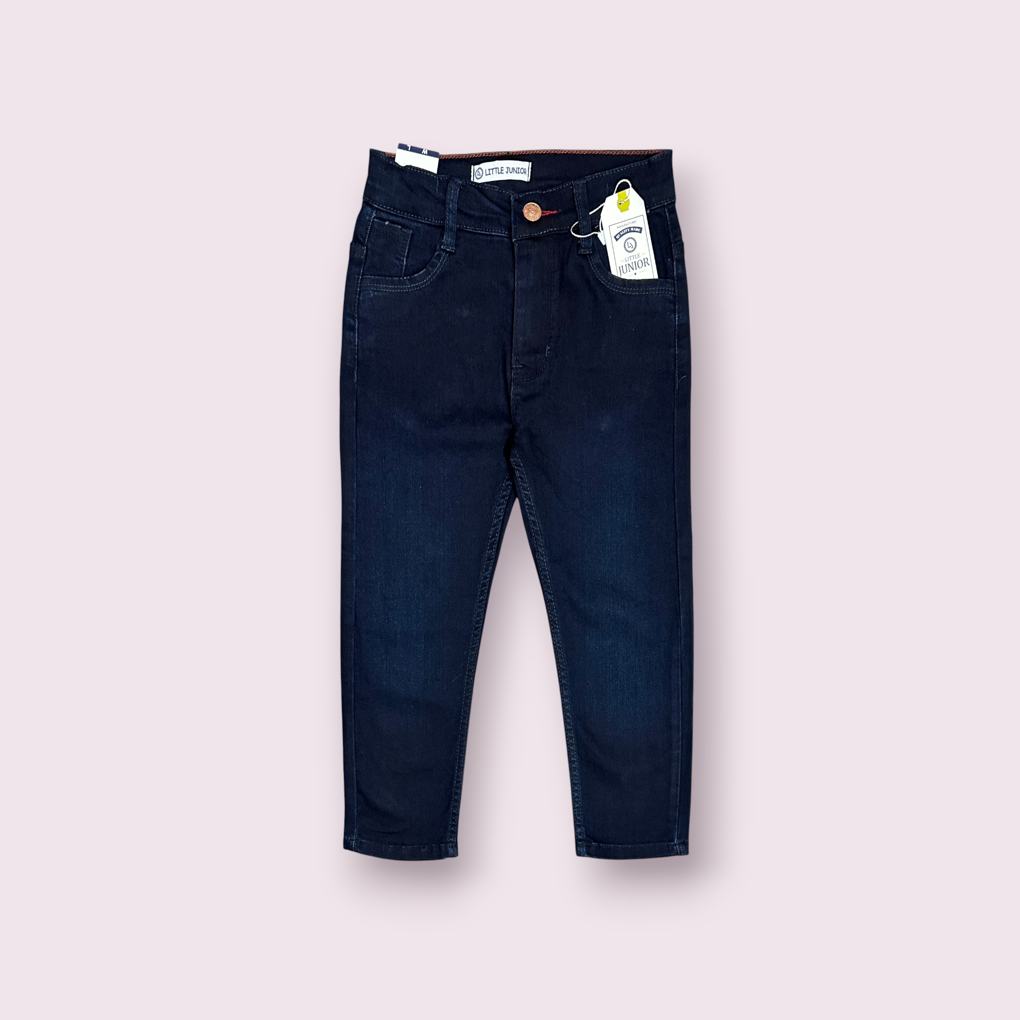 Boys Pant(00204)Clr-Navy Blue-Fabric Denim Jeans