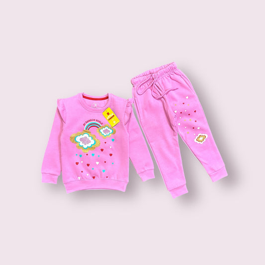 Girls Track Suit (03700)Clr-Lite Pink