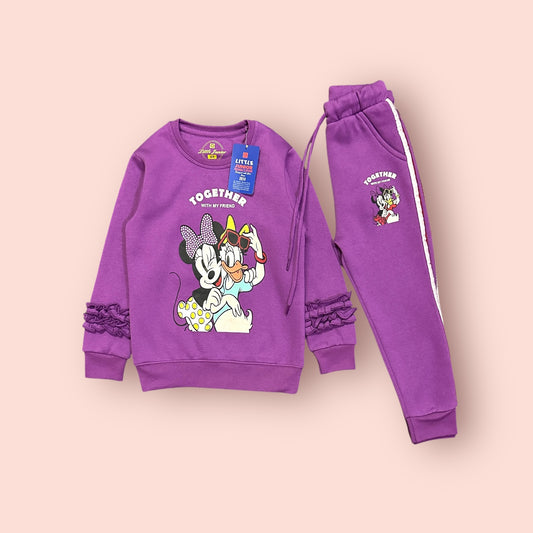 Girls Track Suit (03796)Clr-Dark Purple