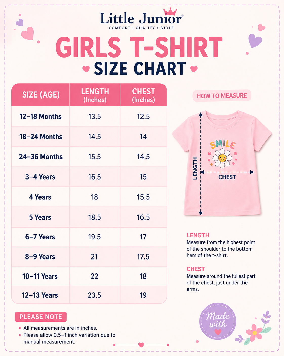 Girls T Shirt baggy style (02831)Clr-Peach-Fabric Blended Cotton For summer