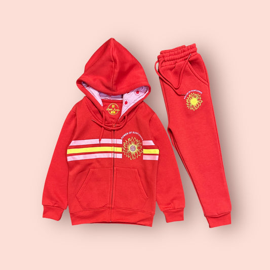 Girls Track Suit (03860)Clr-Red