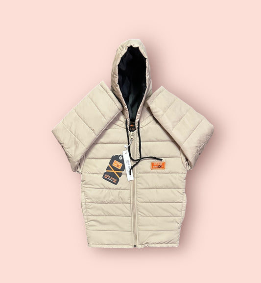 Boy Full Sleeves Puffer Jacket (03785)Clr-Skin Off white