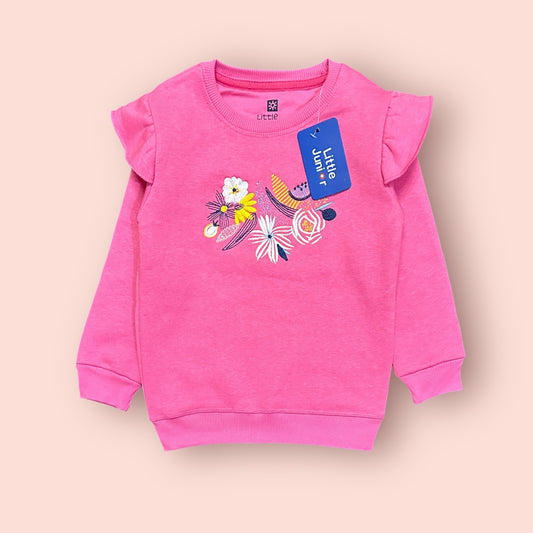 Girls Sweat Shirt (03716) Clr-Pink