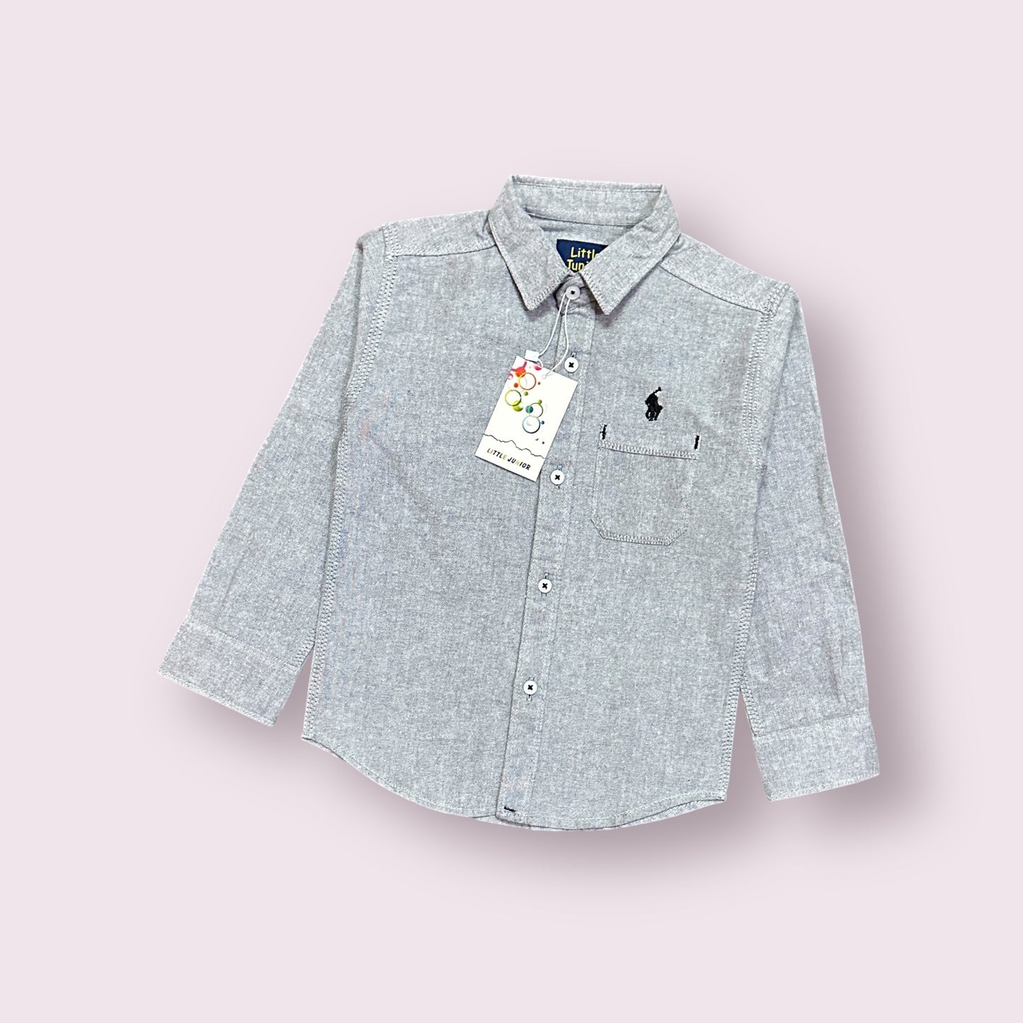 Boy Shirt (03587)Fabric Flannel-Clr Sky Blue