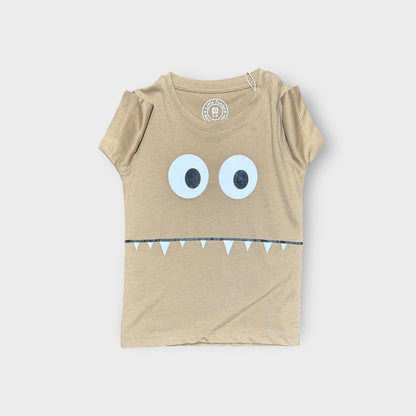 Boy T Shirt (00189)Clr-Brown-Fabric Blended Cotton