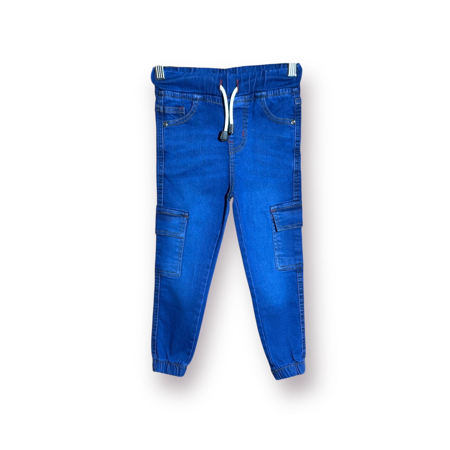 Boy Cargo Pant (00453)Clr-Royal Blue-Fabric Denim Jeans