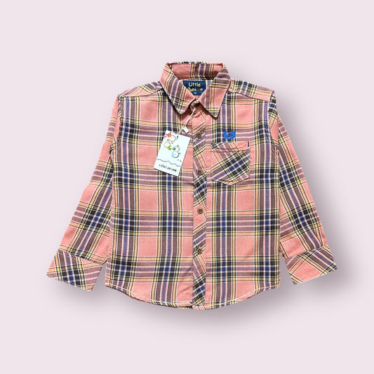 Boy Shirt (03496)Clr-Peach Checks