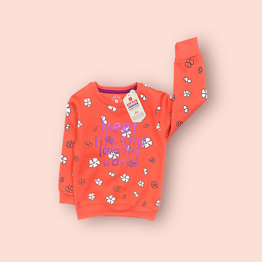 Girls Sweat Shirt (03802)Clr-Peach