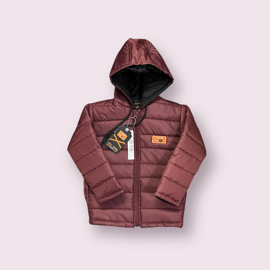 Boy Full Sleeves Puffer Jacket (03784)Clr-Maroon