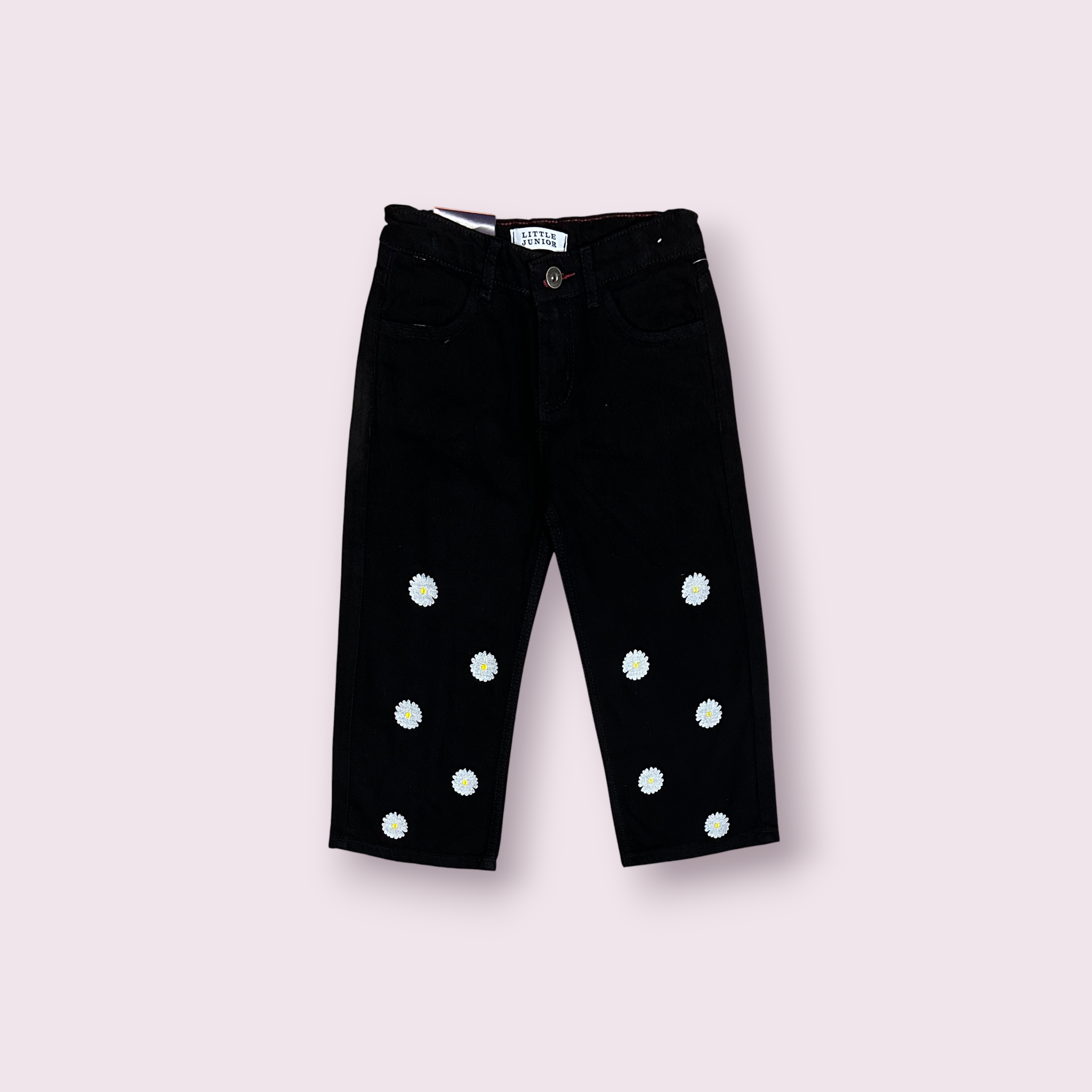 Girls Pant (00301)Clr-Black-Fabric Jeans