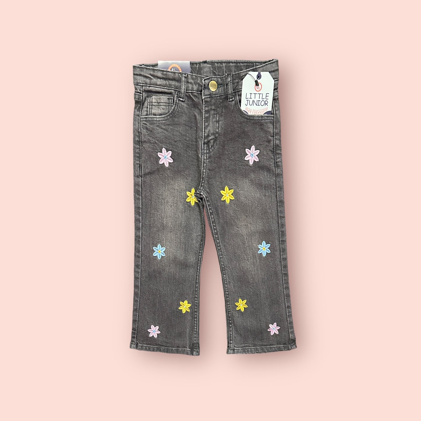 Girls Bell Bottom Pant (03916)Clr-Gry