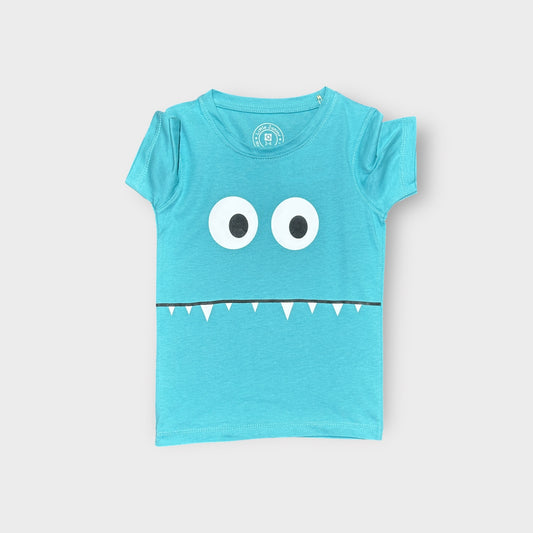 Boy T Shirt (00188)Clr-Sky blue-Fabric Blended Cotton