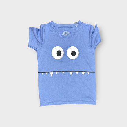 Boy T Shirt (00187)Clr-blue-Fabric Blended Cotton