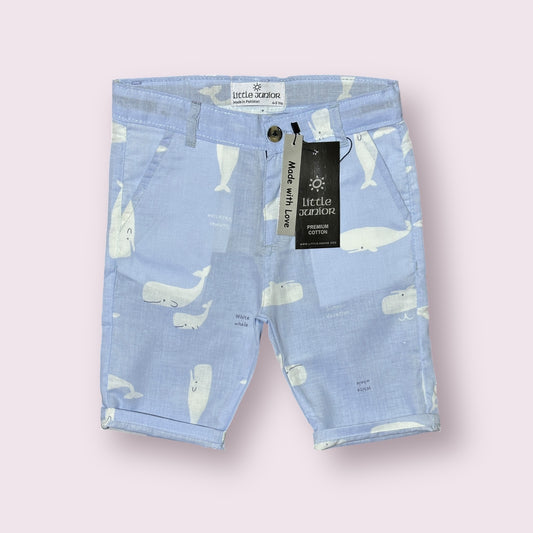 Cotton Shorts (00118)Clr-Sky-Fabric Cotton