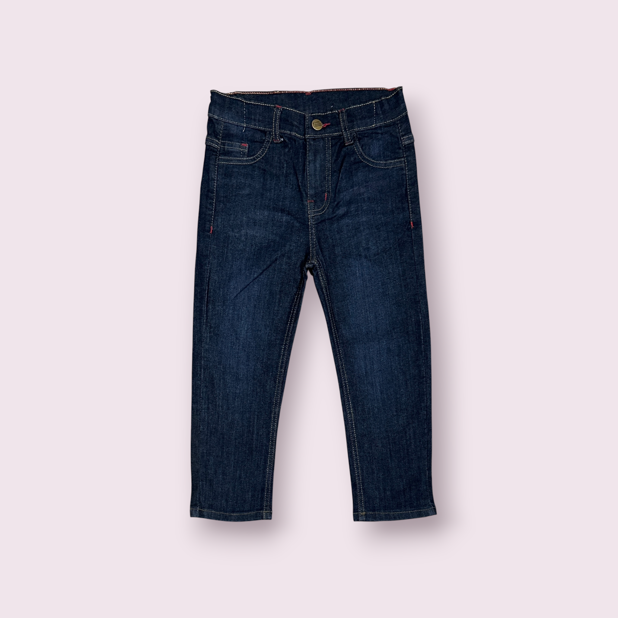 Boys Pant(0030)Clr-Dark Denim Blue-Fabric Denim Jeans