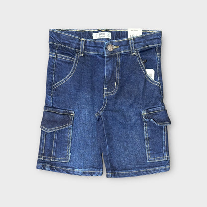 Denim Shorts (0081)Clr-Dark Navy Blue-Fabric Jeans