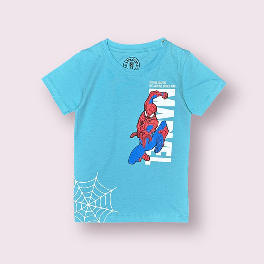 Boy T Shirt (0016)Clr-Sky Blue-Fabric Blended Cotton