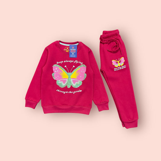 Girls Track Suit (03794)Clr-Shocking Pink