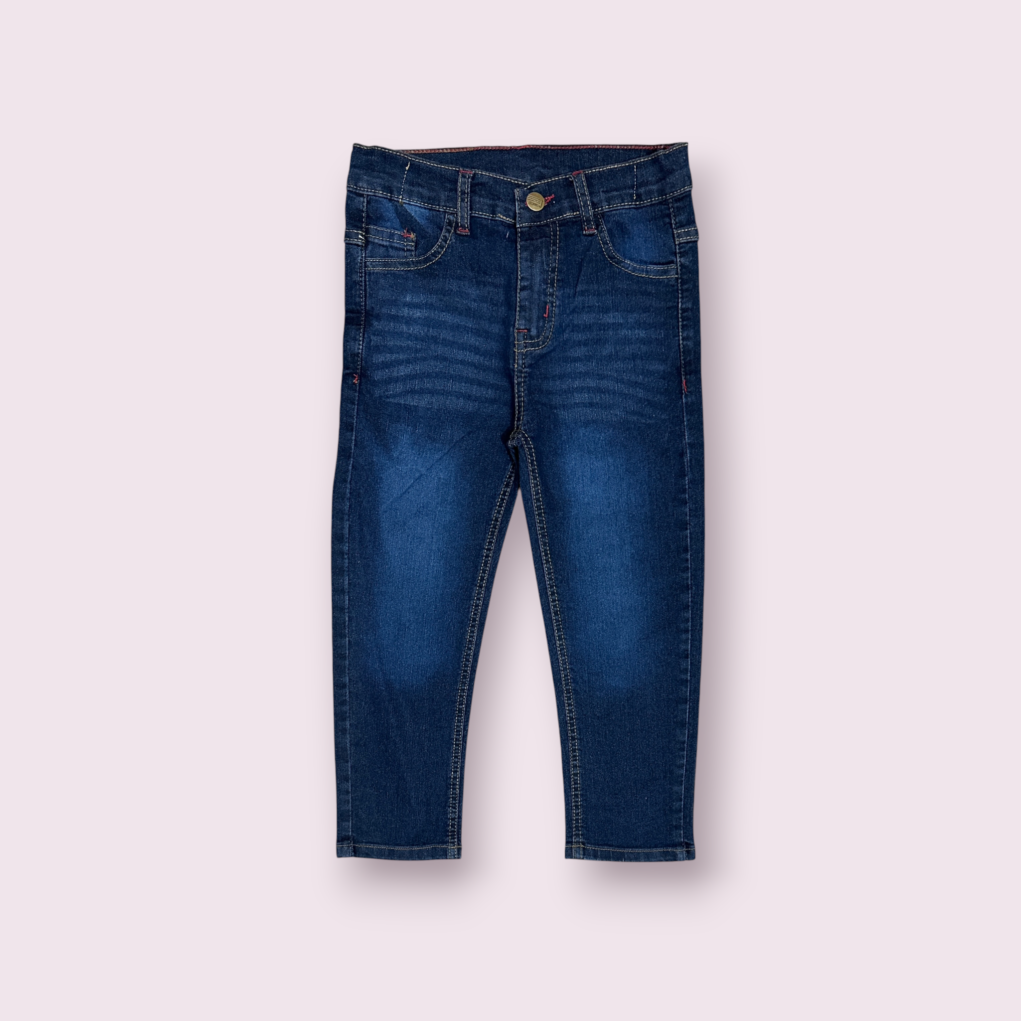Boys Pant(0031)Clr-Dark Navy Blue-Fabric Denim Jeans