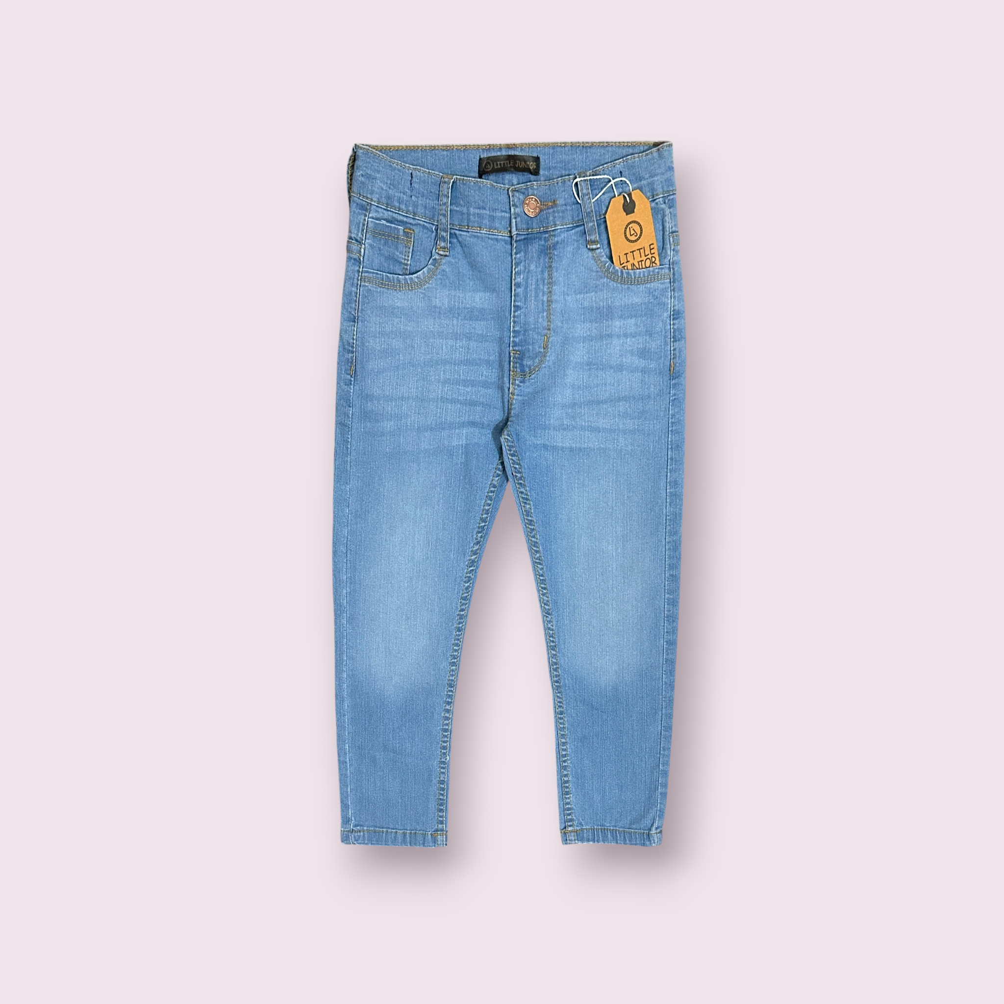 Boys Pant(0012)Clr-Sky Blue-Fabric Denim Jeans