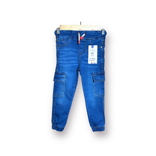 Boy Cargo Pant (00459)Clr-Royal Blue-Fabric Denim Jeans