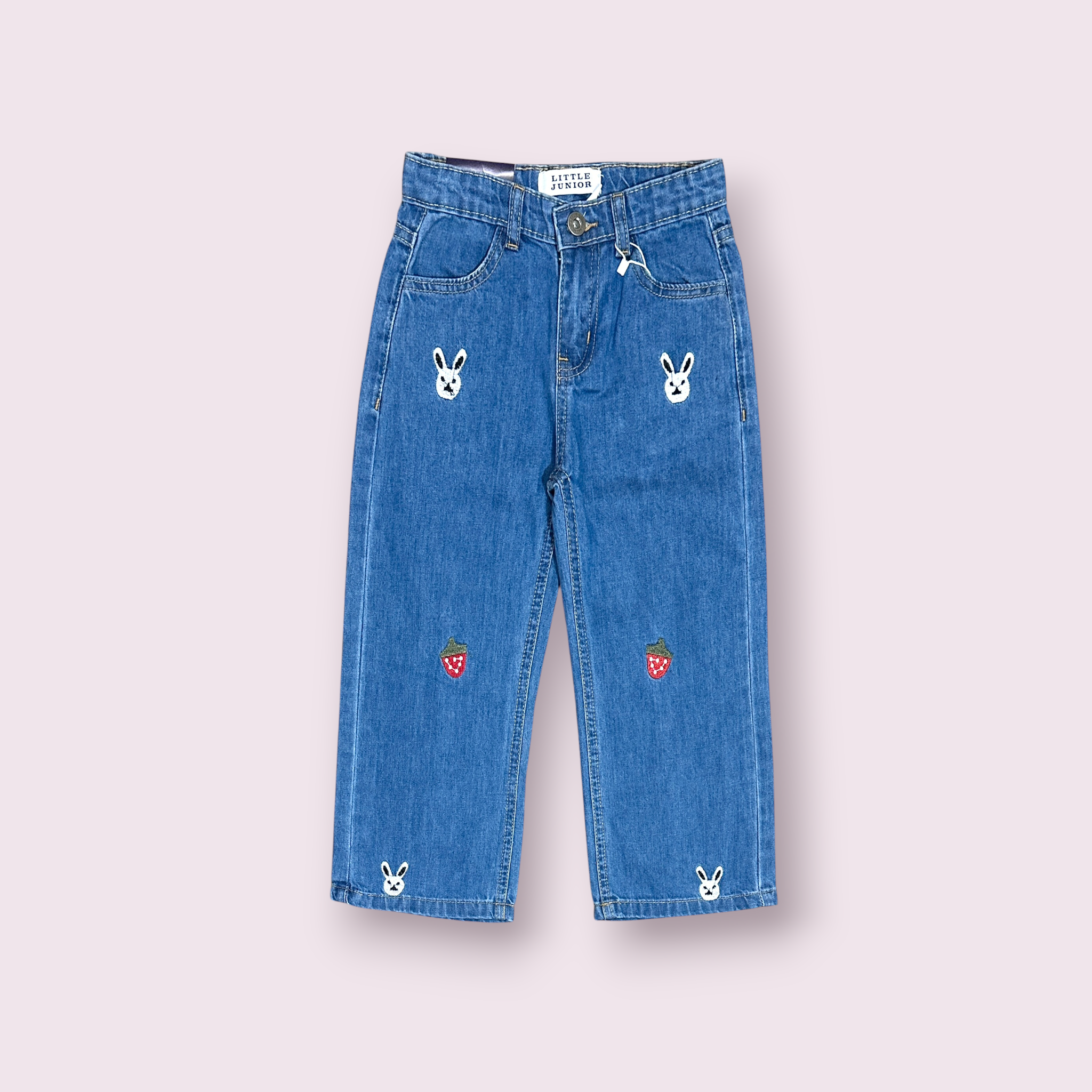Girls Pant (0050)Clr-Blue-Fabric Jeans