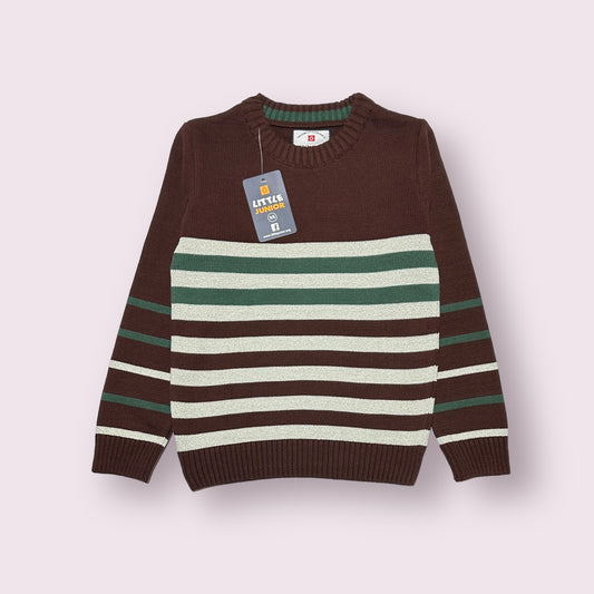 Boy Sweater (03360)Clr-Brown And Of white